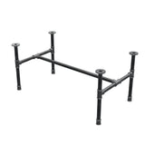 Base per tavolino industriale in ghisa, struttura a H, 91 × 51 cm, altezza 42 cm, vista di tre quarti