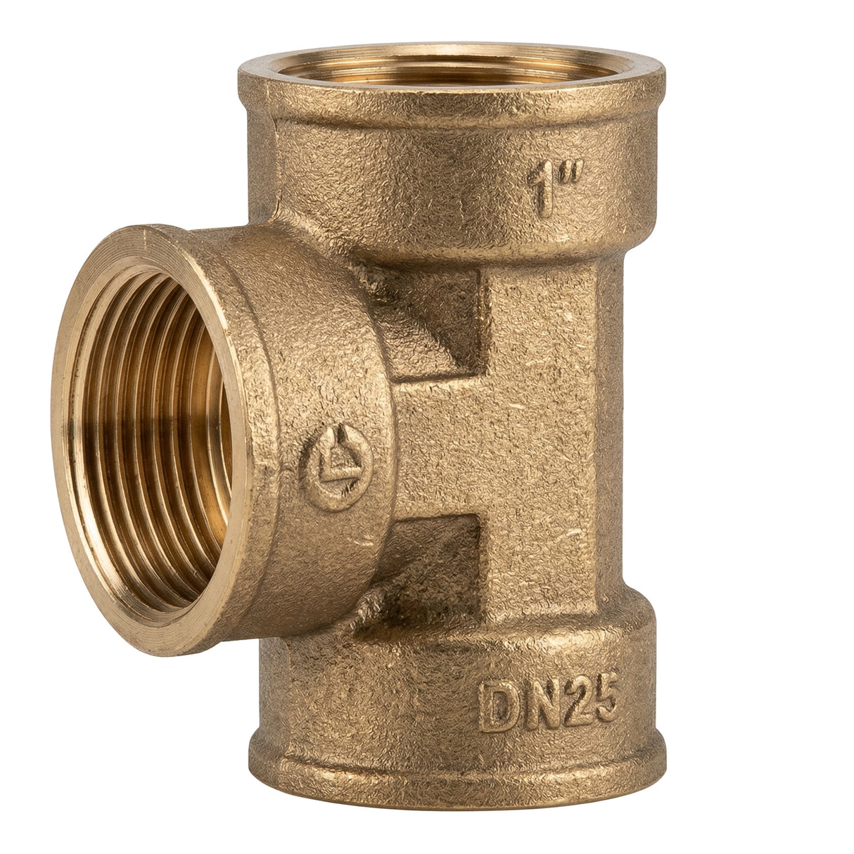 T raccordo femmina-femmina-femmina in ottone CW617N BSP - vista frontale