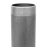 Tube acier fileté noir 80x90mm - 3 pouces