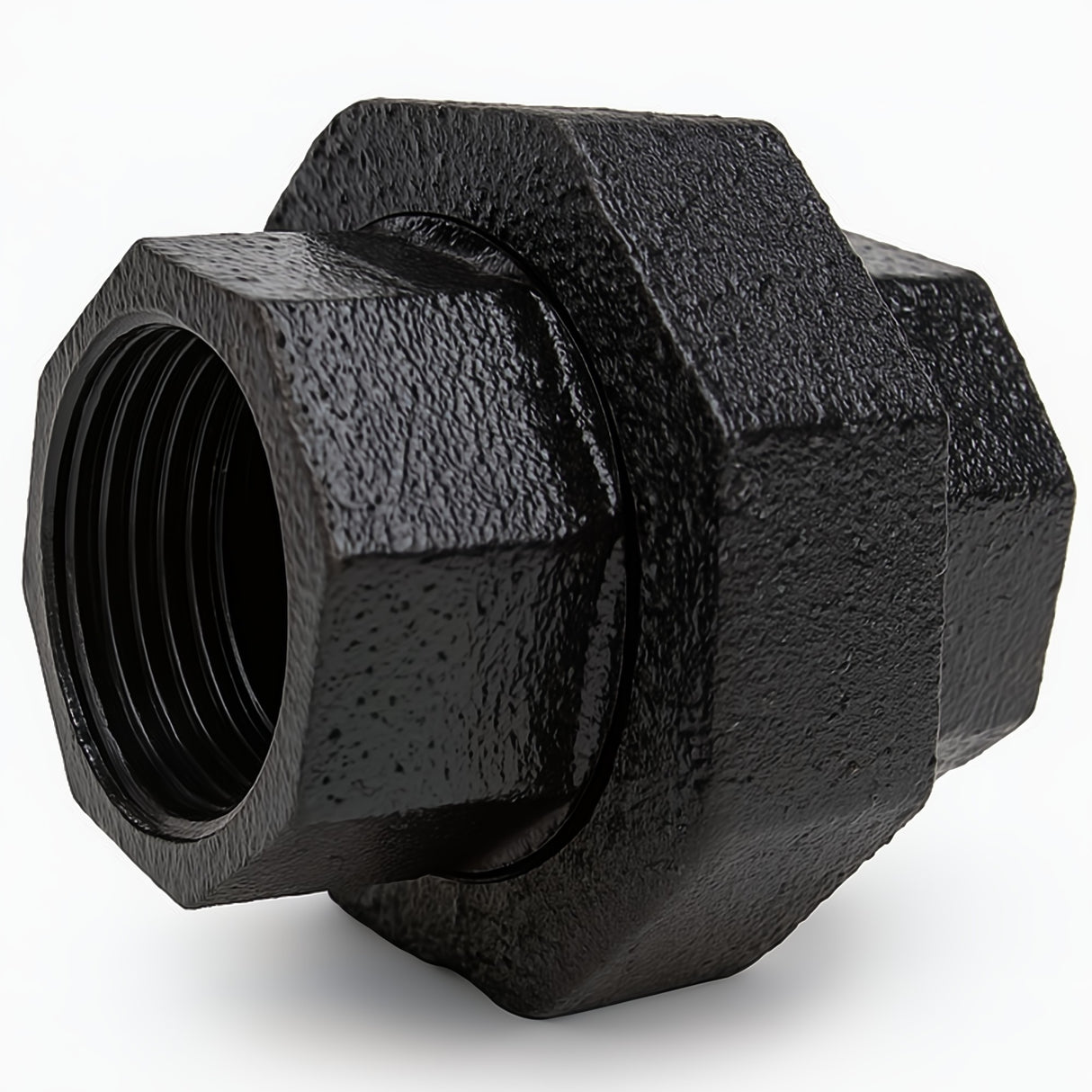 Raccord union peint en noir