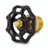 Volant noir 52mm sur mamelon laiton - photo produit fond blanc 4