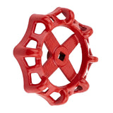 Volant rouge en fonte 125 mm pour vanne, style industriel