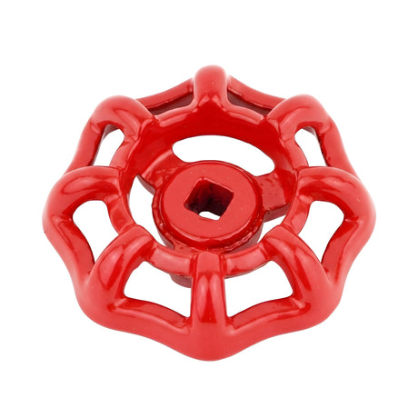 Volant rouge en fonte 52 mm en poignée de robinet, style industriel