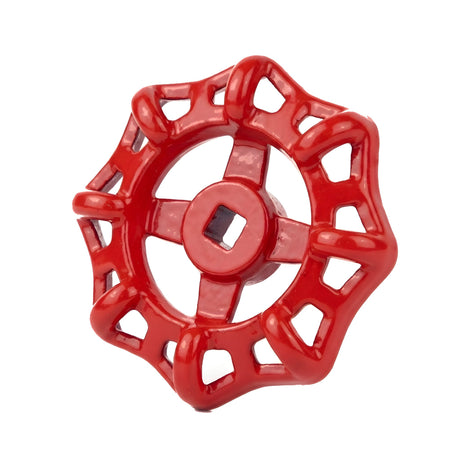 Volant rouge en fonte 72 mm en poignée de robinet, style industriel