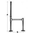 Kit montanti scaffali idraulici su misura - libreria in Tubi stile industriale - vista 12