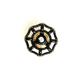 Pomello maniglia della porta con volante valvola stile steampunk nero