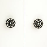 poignée bouton de meuble style industriel avec volant de vanne noir