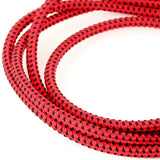 Cavo elettrico tessile rosso e nero - cavo bicolore per lampada industriale