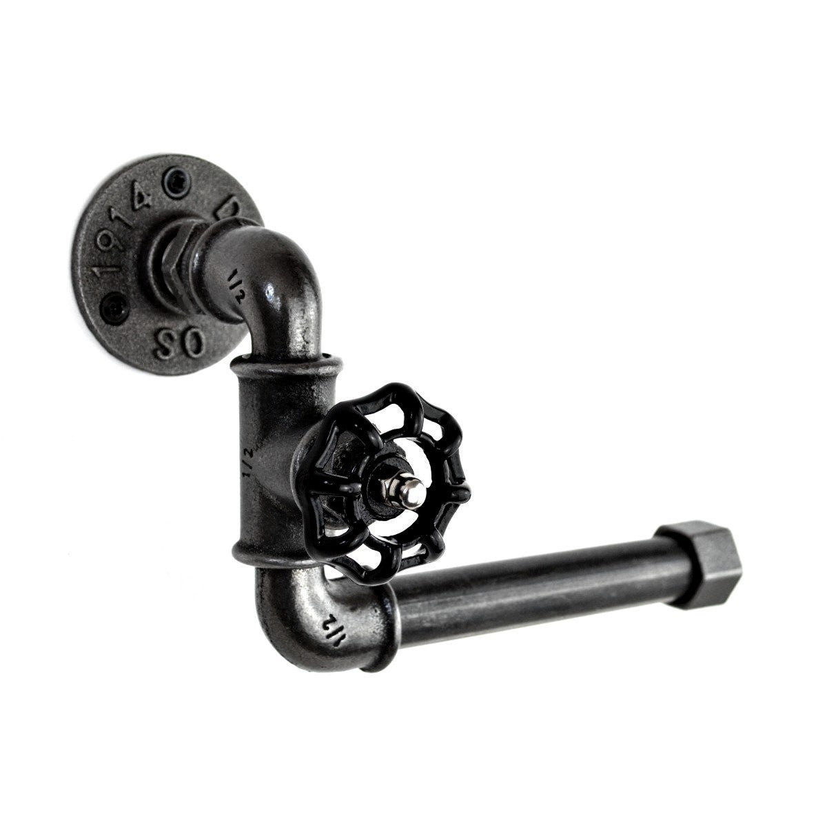 support papier toilette en fonte industriel vanne