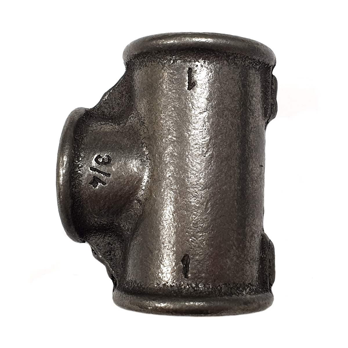 Raccord Té réduit fonte noire Fem/Fem/Fem