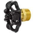 raccordo in ottone su volante nero 15x21mm